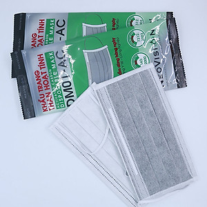 Khẩu Trang Y Tế (Combo 100 cái) 4 lớp - Khẩu Trang Y Tế Than Hoạt Tính NeoVision DM01 Kháng Khuẩn Chống Nước - AC Đạt Chuẩn Lọc Chuẩn Nelson, ngăn ngừa bụi và vi khuẩn bảo vệ cơ thể ( Hoa Kỳ)