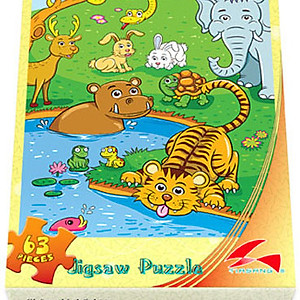 Tranh xếp hình Tia Sáng Muông thú sum họp ( 63 mảnh)