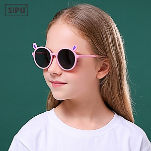 Mắt Kính Trẻ Em MK22 Cao Cấp Hình Thỏ Chống UV400 + Chống gãy Cho Bé Gái (Tặng Hộp Đựng Kính Ô Tô)