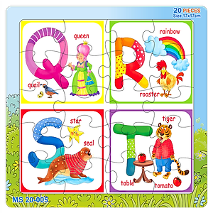 07 bộ tranh xếp hình 20 mảnh size 17x17cm – đồ chơi trí tuệ cho bé từ 2 tuổi – Combo The Alphabet