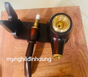Tẩu hút thuốc đa năng bằng gỗ trắc đỏ đen 