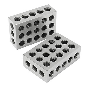 Đôi 1-2-3 Khối Bộ 0.0001  Độ Chính Xác Phù Hợp Với Cối Xay Kiểu Machin 23 Lỗ Thép Không Gỉ
