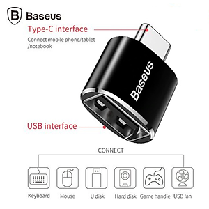 Đầu Chuyển OTG Baseus Từ Cổng Type C Sang Cổng USB - Hàng Chính Hãng