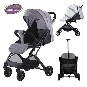 Xe đẩy gấp gọn cho bé Mastela HN-275 - Xe đẩy em bé sơ sinh cao cấp với tay kéo du lịch tiện lợi và khung aluminium siêu bền bảo hành 12 tháng
