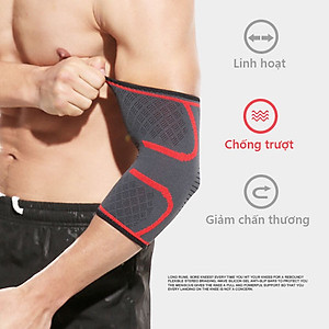 Bảo vệ khuỷu tay Rhino 7546 (1 Đôi) giảm chấn thương khi chơi thể thao, bóng đá, bóng rổ, bóng chuyền - Hàng chính hãng dành cho cả nam và nữ