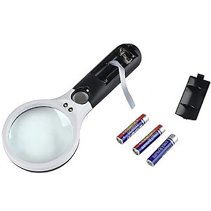 Kính lúp 3X - 45X cầm tay (có đèn phóng đại) - Hàng chính hãng