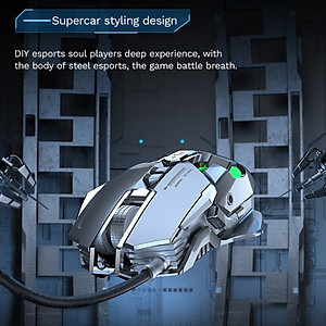 Chuột cơ gaming led RGB 6400DPI MK300 mechanical Gaming mouse Esport cho máy tính laptop hàng nhập khẩu