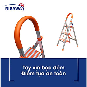 Thang Ghế Nikawa NKA-04 - 4 Bậc - 97cm - Màu Bạc