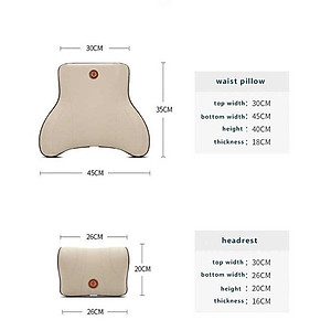 Gối tựa đầu ô tô chất cao su non đúc nguyên khối bọc da cao cấp cho xe hơi ghế văn phòng siêu đàn hồi