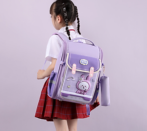 Balo học sinh cấp 1 và 2 siêu nhẹ chống gù chống nước cao cấp phong cách nhật bản