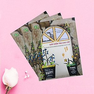 Giấy kiểm tra 4 ô ly bảng kẽ sẵn tiện lợi, giấy trắng dày chống lóa chống hằn lem, KT (15,5 x 20,5) cm 15 tờ đôi GKT06 Green Art - Hàng chính hãng