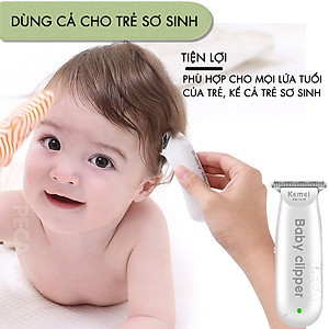 Tông đơ cắt tóc mini Kemei KM-1319 chuyên dụng cắt tóc cho bé, trẻ em sơ sinh hoạt động êm ái hạn không tiếng ồn - Hàng chính hãng