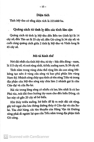 Sách Chuyên Khảo Về Tỉnh Mỹ Tho - Địa Lý Học : TỰ NHIÊN, KINH TẾ & LỊCH SỬ NAM KỲ