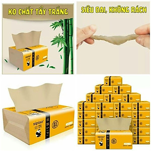 Giấy Ăn Gấu Trúc Cao Cấp Siêu Dai MINIIN - Giấy Rút Sợi Tre An Toàn Không Chất Tẩy Trắng