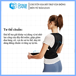 Đai Chống Gù Lưng Grace Care LB224 - Giữ Cột Sống Thẳng, Điều Chình Tư Thế, Phòng Đau Lưng