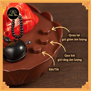 Tượng chú tiểu tụng kinh gõ mõ sạc pin type C có nhạc có đèn trang trí xe hơi, phong thủy, bàn làm việc đồ thờ cúng shop Diệu Tâm -chú tiểu có nhạc