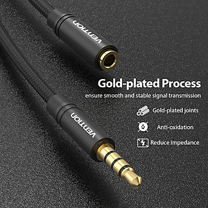 Cáp audio 3.5mm nối dài Vention BHBBG dài 1.5m - Hàng chính hãng