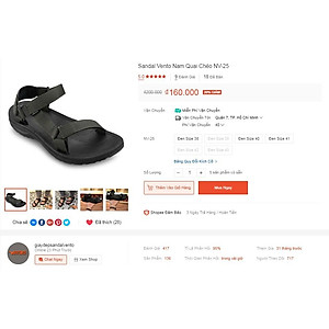 Sandals Vento Nam Quai Chéo Xuất Khẩu dạo phố/đi chơi/đi làm NV25