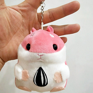 Móc khóa gấu bông Hamster V.2 - Mẫu 2 (Màu hồng)