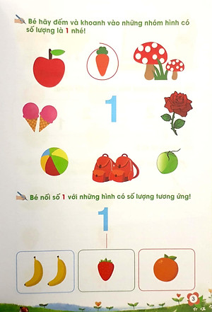 Sách Bé Tự Tin Bước Vào Lớp 1 - Cùng Bé Học Toán - Tập 1 (Dành Cho Bé Từ 5 - 6 Tuổi)