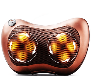 Gối Massage Hồng Ngoại 8 Bi Nhật Bản Có Đảo Chiều- Nâng Cao Sức Khoẻ- Kèm Đầu Cắm Sạc Trên Oto- Hàng Chính Hãng MINIIN