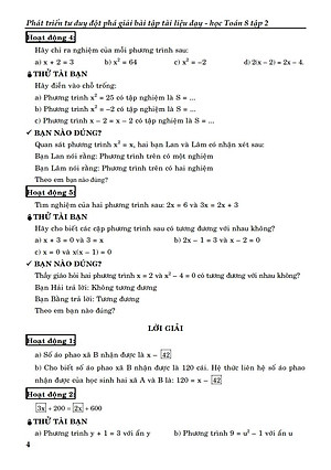 Sách Phát Triển Tư Duy Đột Phá Giải Bài Tập Tài Liệu Dạy - Học Toán Lớp 8 (Tập 2)