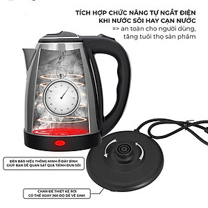 Ấm Đun Nước Siêu Tốc 1.8L Tiện Dụng - Bình INOXInnox + nhựa - Hàng Chính Hãng