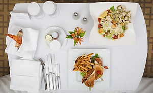 Combo 10 Khăn ăn White Khaki Napkins 45x45cm (Trắng)