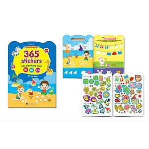 Sách - Combo Bóc Dán Thông Minh 365 (Dành Cho Trẻ Từ 2-6 Tuổi) - Giúp Bé Phát Triển IQ, EQ, CQ (Bộ 6 Cuốn)