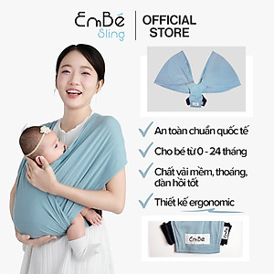 [Cao Cấp] Địu Vải Em Bé Sling Baby Sling Flex/Flex Plus Dễ Địu Êm Vai An Toàn Cho Bé 0–24 Tháng