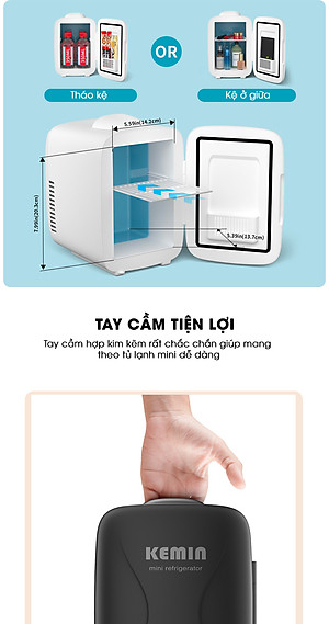 Tủ lạnh mini Kemin Ku400A  Chính Hãng  - Dùng ở nhà và ô tô - Nóng lạnh 2 chiều