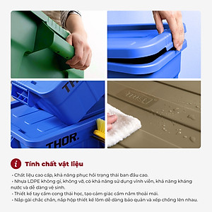 Thùng nhựa  đa năng chịu lực THOR 75L thương hiệu TRUST 3012  (Kèm nắp)  phân phối bởi Cobi Home.