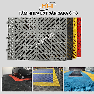 [COMBO 11] Thảm nhựa lót sàn gara ô tô MHI - Cao 2.5 cm / trung tâm chăm sóc xe ô tô, khu vực rửa xe ô tô