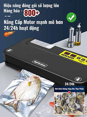 Máy hút chân không thực phẩm NT35 bán công nghiệp, đường hàn lớn 35cm, tự động và không kén túi, tích hợp tính năng thổi phồng, hàng chính hãng