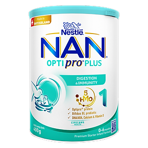 Sữa bột Nestlé NAN OPTIPRO PLUS 1 400G/lon với 5HMO Sản Xuất tại Thụy Sĩ (0 - 6 tháng)