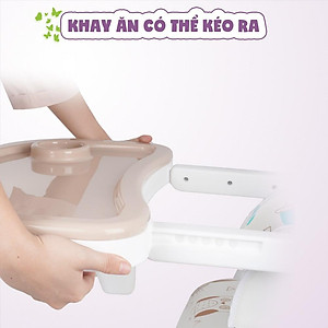 Ghế ngồi ăn dặm điều chỉnh độ cao, điều chỉnh ngả lưng có bánh xe Mastela 1015 cho bé 6 tháng đến 5 tuổi chuẩn ASTM Mỹ - tặng áo yếm ăn dặm chống nước