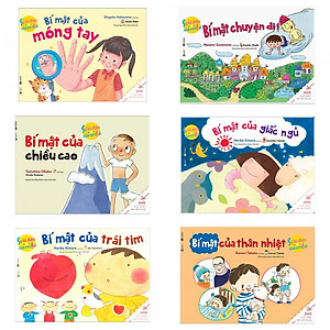 Combo Ehon Nhật Bản: Ehon Sự Kỳ Diệu Của Cơ Thể ( Ehon kỹ năng sống / Bách khoa thư về cơ thể cho bé) Bộ 6 cuốn - Tặng kèm postcard HappyLife