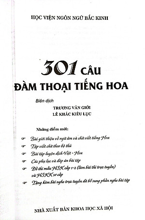 301 Câu Đàm Thoại Tiếng Hoa (Bản mới, Khổ lớn)