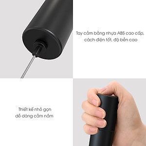 Máy đánh bọt cầm tay Lebenlang LBL4586, chạy bằng PIN 2A nhỏ gọn tiện lợi, công suất 10W – hàng chính hãng