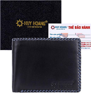Ví Nam Đan Viền Huy Hoàng HT2135 (12.5 x 10 cm) - Đen