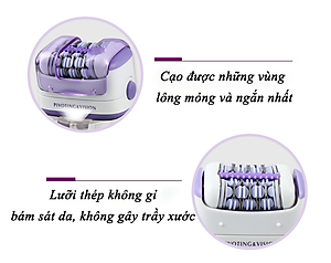 Máy tẩy lông tẩy và nhổ lông toàn thân, cạo lông tay chân, tẩy sạch lông vùng bikini sử dụng pin sạc chuyên nghiệp điều chỉnh 5 Đầu Thay Thế - Hàng Chính Hãng - Giao Màu Ngẫu Nhiên