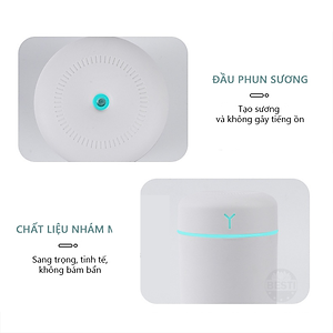 Máy Phun Sương Besti BTY01 Cao Cấp - Tạo Ẩm Không Khí Và Giữ Ẩm Da 420ml - Thiết Kế Nhỏ Gọn, Không Gây Tiếng Ồn - Máy Tạo Ẩm Không Gian Thư Giãn Tích Hợp Đèn Ngủ RGB Nhiều Màu Để Bàn Tiện Lợi, Có Chế Độ Tự Ngắt Khi Hết Nước - Hàng Chính Hãng