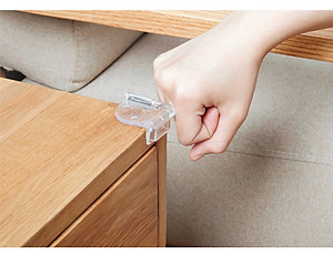 SET 2 Nút Silicone Bọc Cạnh Bàn Ghế Bịt Góc Chống Va Đập Bảo Vệ An Toàn Cho Bé Tròn & Vuông Keo Dán 3M