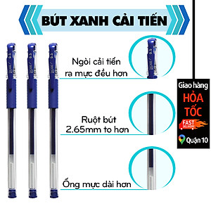 Bút Bi Bút Mực Nước Bút Gel Bút Viết 0.5mm Xanh Đen Đỏ Tím Giao Hỏa Tốc Văn Phòng Legaxi