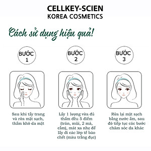 Tẩy Da Chết Mặt Tế Bào Gốc Thực Vật Lành Tính Làm Sạch Sâu Dịu Nhẹ Dưỡng Ẩm Sáng Da Cho Da Dầu Mụn Nhạy Cảm Cellkey-Scien White Peeling Gel (80ml)
