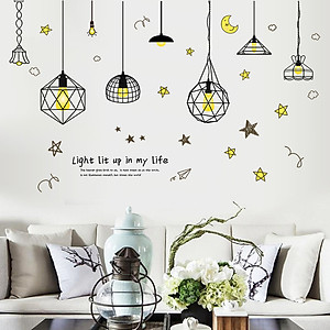 Decal dán tường Đèn chùm trang trí XL7230