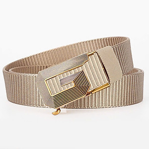 Thắt lưng nam dây dù cao cấp khóa tự động đúc đặc thiết kế nam tính - Mặt thiết kế lịch lãm TKV08