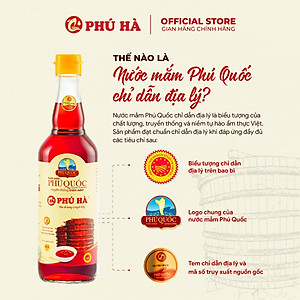 Nước mắm Phú Quốc Chỉ Dẫn Địa Lý Phú Hà 43 độ đạm - Hộp 6 chai 180ml