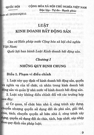 Luật Kinh Doanh Bất Động Sản (Sửa đổi, bổ sung năm 2024)
