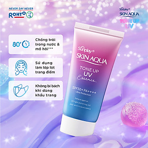 Tinh chất chống nắng nâng tông Skin Aqua Tone up Lavender cho da tối màu & da vàng Sunplay Skin Aqua Tone Up UV Essence Lavender SPF 50+ PA++++ 50g